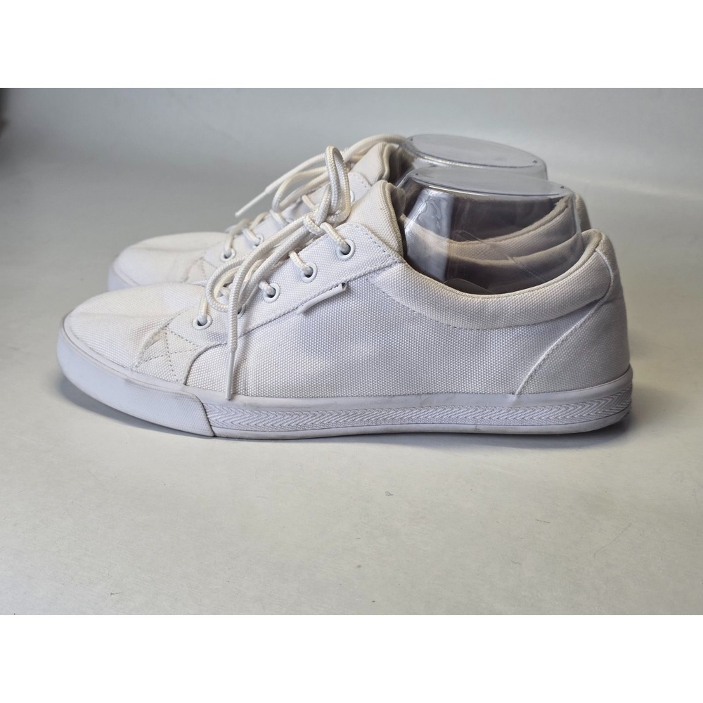 Tommy Hilfiger Sneakers Women's Size 8.5 M White Canvas Classic Tennis Shoes